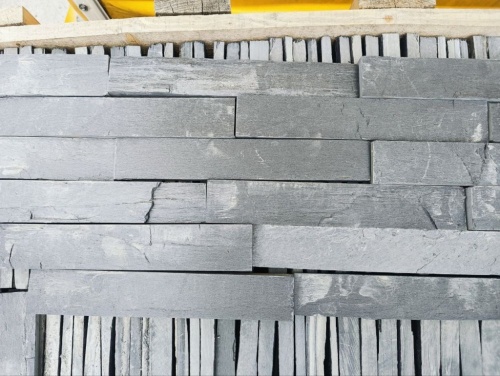 Плитка чёрная из натурального камня фасадная 30 см * 5 см, толщина 7 мм -30 мм купить в Нижнем Тагиле