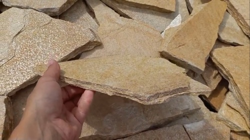 Плитняк златолит жёлтый для фасада 1,5-3 см купить в Нижнем Тагиле