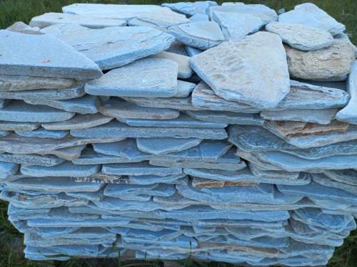 Плитняк златолит зелёный галтованный для цоколя купить в Нижнем Тагиле